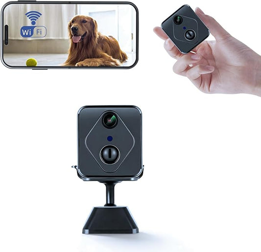 Mini Camera, 2K WiFi Ultra HD Indoor Surveillance Camera – Supports Remote Monitoring via Mobile App, Equipped with Motion Detection and Auto Night Vision, Ideal for Home and Office Security