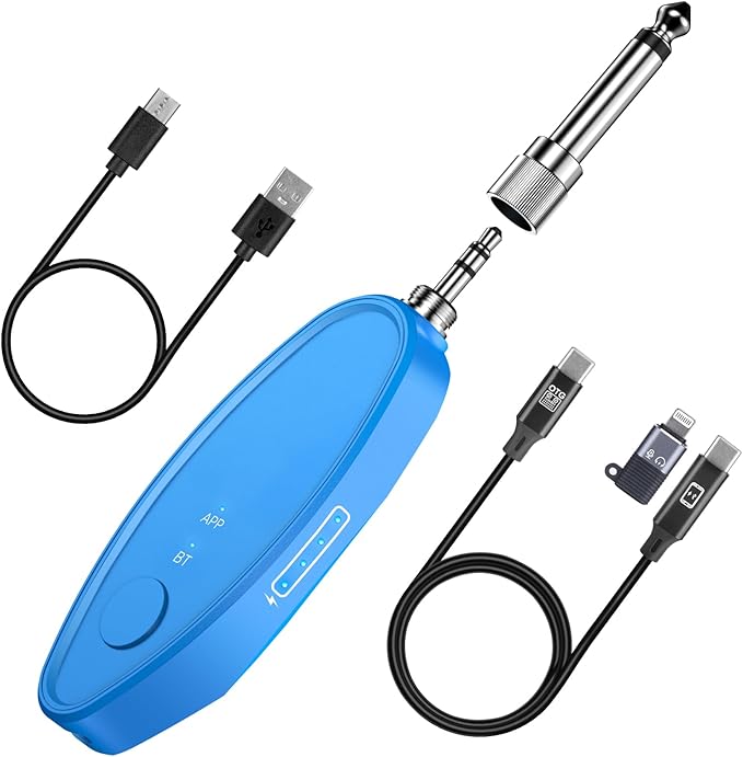 AI Vocal Remover with Bluetooth, Real-Time Voice Elimination with App Control for Party Karaoke, Home Karaoke System & Portable Karaoke Machine, 6.35mm/3.5mm Jacks, Type-C Rechargeable