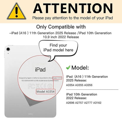Magnetic 4 Way Privacy Screen for iPad A16 11th/10th Generation (10.9 inch,2025/2022),Removable iPad Anti Blue Light Glare Anti Fingerprint Screen Protector Privacy Filter
