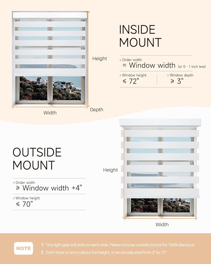 Smart Zebra Blinds for Windows, Alexa Motorized Blinds with Remote Control, Automatic Electric Power Zebra Shades for Indoor Windows (21" W x 72" H, White)