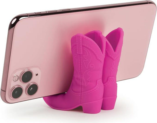 Genuine Fred Giddy UP Phone Stand, Pink, Cowboy Boot Tech Accessory, Fits Most Mobile Smartphones, Grippy Silicone, Fun Cowboy Boot Details