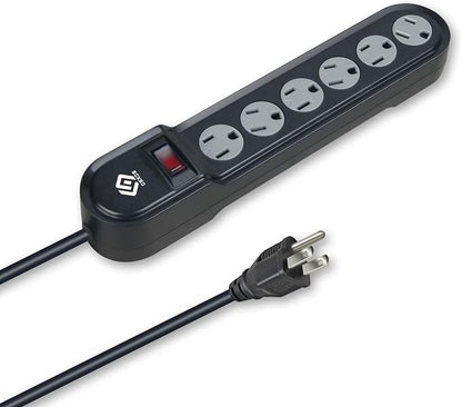OSKOS Surge Protector Power Strip, 6 outlets, 500 Joules, 6FT Extension Cord, UL Listed,15A Circuit Breaker, Wall Mountable.