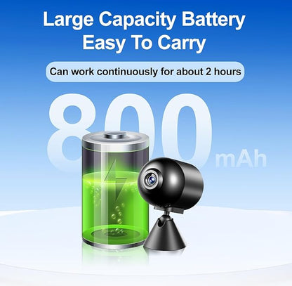 Tiniest WiFi Battery Camera,Ultra Mini Camera,Pocket-Sized,HD4K Video Live surveillance,No Need Wifi Camera,Nanny Cam,Smart Alerts Home Baby Monitor,Pet Monitoring with Night Vision,Motion Detection