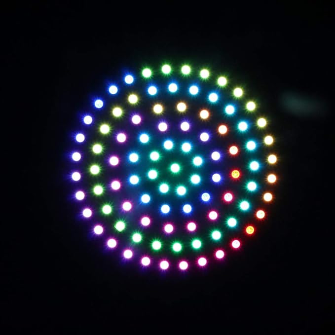 93 LEDs 6 Rings WS2812B 5050 RGB LED Ring Lamp Light Individually Addressable Full Dream Color DC5V with Mini Controller
