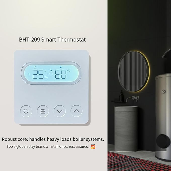 ZIGBEE Voice Control Smart Thermostat WALFRONT 7 Day Heating Plan for Water Floor Heating System Intelligent Wall Heater