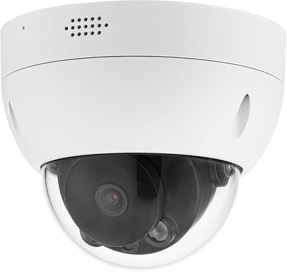 DahuaSecurity 4K 8MP PoE IP Camera, Smart Dual Light Outdoor Dome Camera with IK10 Vandal-Proof, Person/Vehicle/Animal Detection, Spotlight Color Night Vision, 2 Way Talk, IP67 (Dome-FB-8MP-B)