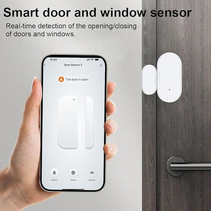 Haozee Door and Window Sensor, Requires Zigbee Hub, Zigbee Connection, Wireless Detector for Alarm Systems and Smart Homes, Compatible with Home Assistant,SmartThings