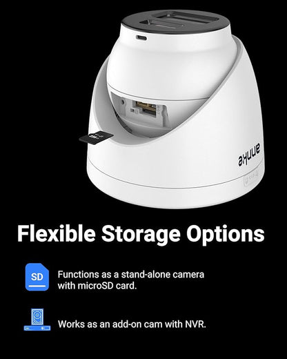 ANNKE 3K PoE Security Camera, Spotlight Color Night Vision for Surveillance, AI Human & Vehicle Detection, H.265+, IP67 Waterproof, Built-in mic & 512GB Micro SD Card Slot