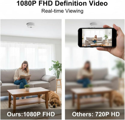 ULar 1080P HD Smoker Detector Camera with WiFi6 Remote View