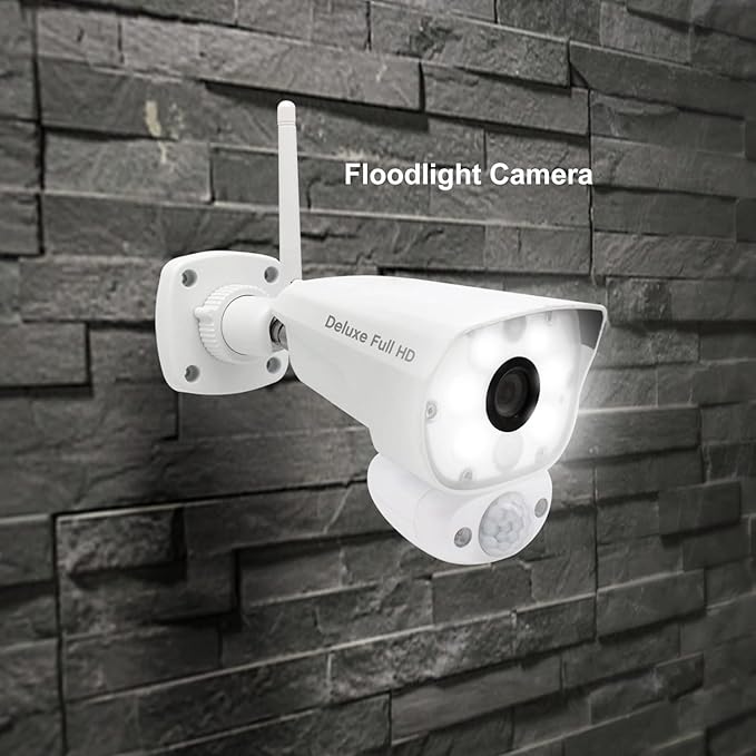CasaCam GuardainCam Deluxe | AC Powered 1080p Floodlight Camera for VS5802, VS5102A, VS5072 and VS5002 Wireless Security System | Add-on Camera, Weather Proof, Two-Way Audio, Model VC5000L