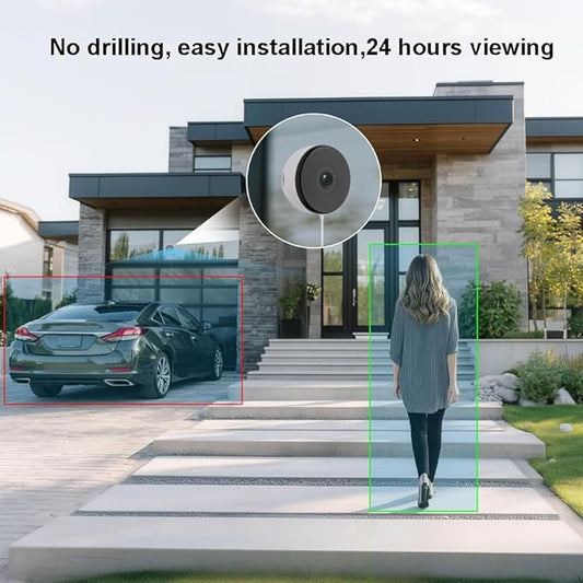 Starlight Window Camera, 2K Resolution, Full-Color Night Vision, Wi-Fi Indoor Security Camera, Wide Angle View, AI Detection