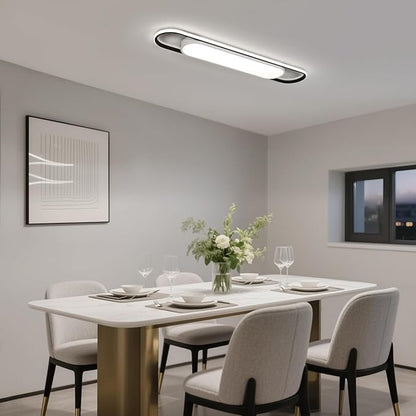 28.3 Inch Smart LED Ceiling Light,40W High Brightness Linear Flush Mount Light Fixture,Dimmable Long Led Ceiling Lamp with Remote Control for Kitchen,Garage,Hallway,Laundry,Study Room.