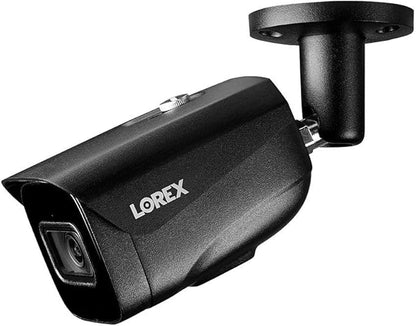 Lorex 4K (8MP) Smart IP Bullet Security Camera with Listen-in Audio and Real-Time 30FPS Recording - Black