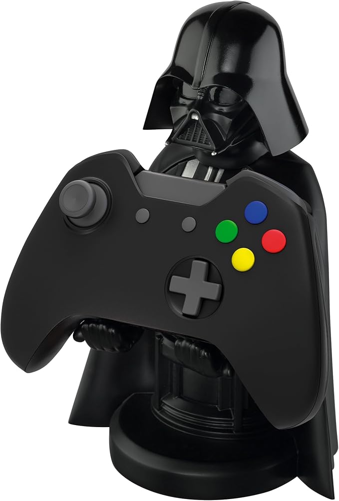 Exquisite Gaming: Star Wars: Darth Vader - Original Mobile Phone & Gaming Controller Holder, Device Stand, Cable Guys, Licensed Figure (Multi-colored)