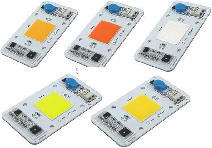 LED 50W COB Chip Bulbs AC 110V 220V Integrated Smart IC Driver Cool White Warm White Red Green Blue Yellow Full Spectrum(Green 520nm,50W AC110V)