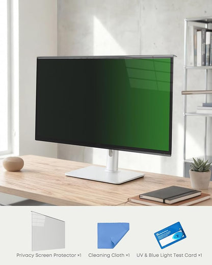 Hanging Privacy Screen Protector for 23-24" Monitors, Removable & No Installation Required, ±30° Privacy Filter, Effectively Blocks High-Energy 460nm Blue Light – Dual Protection for Information Security & Eye Health(24"-16:9 (21.54"×12.60"))