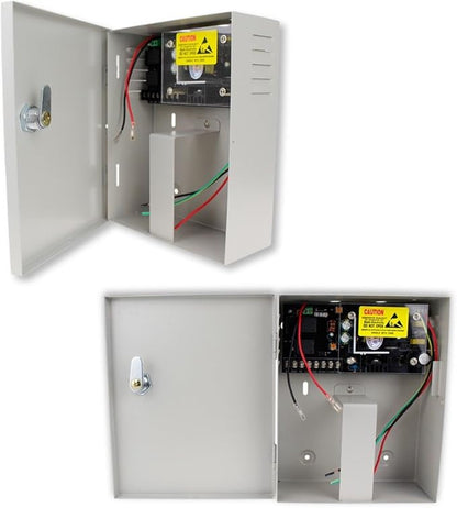 AC90V/260V 5A Access Control Power Supply Box DC12V UPS Backup Battery for All Kinds of Electric Door Lock with Time Delay