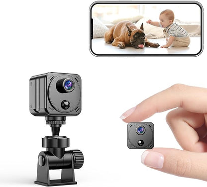 VIDCASTIVE Security Camera 4K Mini Wireless WiFi Indoor Cameras, AI Human Detection, Auto Night Vision, Cloud Storage, Up to 100 Days Standby Battery Life