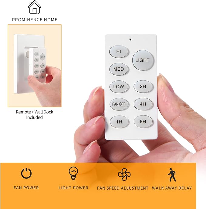 Humpptom Universal Smart WiFi Ceiling Fan Remote Control Kit, Compatible with Alexa, Google Assistant and Smart Life App, No Hub Required Small Size WiFi KIT BY08-018-WIFI
