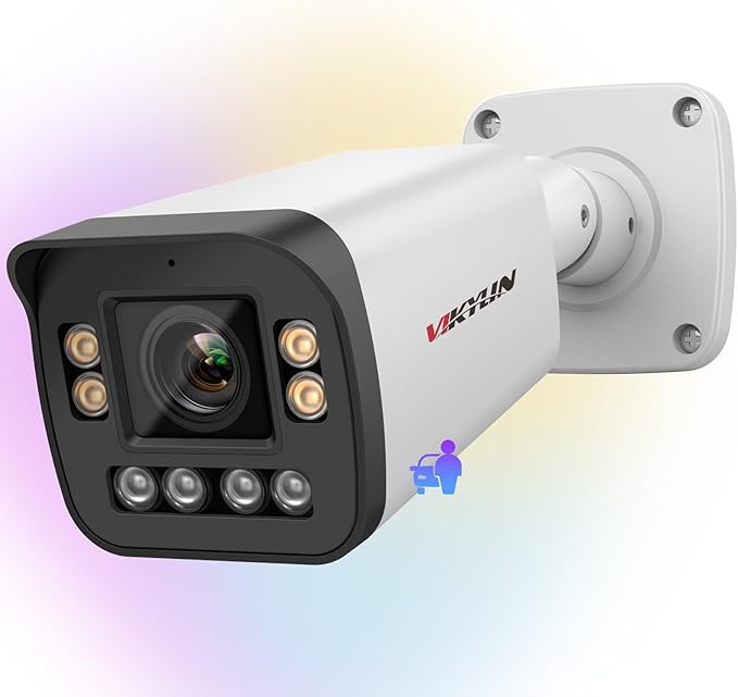 VIKYLILN 5MP Full Color PoE IP Varifocal Bullet Camera Outdoor,5xOptical Zoom IP Camera 2.7~13.5mm Motorized Lens,Smart Dual Light, 2- Way Audio,SD256GB,AI Human/Vehicle Detection