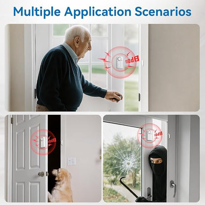 Door Chimes When Door Opens, 110dB Door Security Devices with Remote, Door Sensor, Door Alarms for Kids Safety, House Garage, Apartment, Store