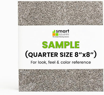 Smart Squares Easy Street Premium Made in The USA Carpet Tiles 18x18 Inch, Soft Padded, Seamless Appearance, Peel and Stick for Easy DIY Installation (1970 Millstone, Sample (8” x 8”))