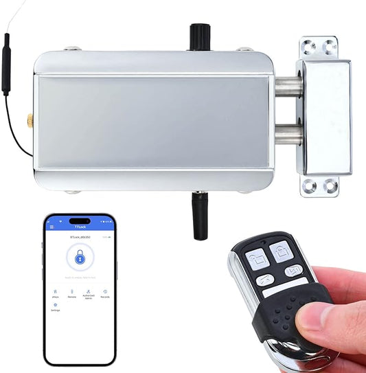 Electronic Deadbolt Anti-Theft Smart Hidden Door Lock with Remote Control and Smartphone App Access