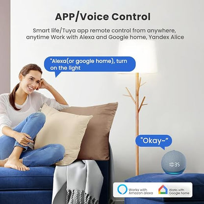 1CH Dry Contact Passive Output Wi-Fi Switch Module,Input DC 24-32V, Tuya app Remote Control Lights Gate Opener,Compatible with Alexa