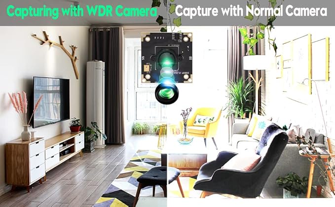 ELP USB Camera WDR H.264 3megapixel 1536p Camera Module for Computer,3mp AR0331 Camera Module with Microphone Mini UVC USB2.0 Webcam Board,WDR 100db 3.7mm Pinhole Hidden USB Camera Module for Most OS