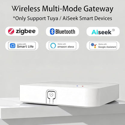 Tuya ZigBee 3.0 Hub/Wireless Gateway (Only 2.4Ghz), WiFi Smart Home Bridge Remote Controller,Work with Tuya ZigBee Smart Device, White