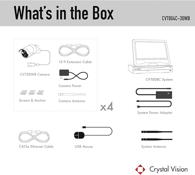 8CH AI-Powered NVR w/ 10.1 inch Monitor kit (2X 3MP AI-Powered Cameras + 2X Floodlight Audio Siren Cameras)