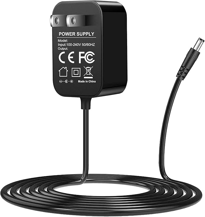 19V Charger for Eufy RoboVac 11 11S 12 15C 25C 30C 35C Series for Eufy HomeVac H30, Pure Clean & Coredy Robotic Vacuum Cleaner Model T2102 T2108 PUCRC15 PUCRC90 R300 R580 Power Supply Cord