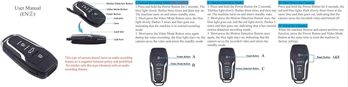64GB Spy Camera Car Key,360 Minutes Battery Life, Mini Nanny Cam Hidden Camera,Small Hidden Camera with HD 1080P,Surveillance & Security Spy Hidden Cameras