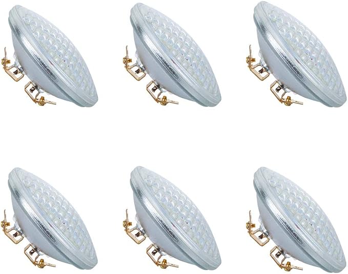 Goehiaul PAR36 LED Landscape Bulbs 6W 3000K Warm White, AC/DC12V, 700Lumens, PAR36 LED Bulb 36W Halogen Equivalent, PAR36 LED Light Water Resistant (Pack of 6)
