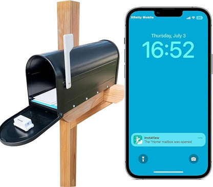 Wireless Mailbox Alert System with Sensors and Receiver, Mailbox Alarm for Delivered Mail, Mail Chime with Phone App Notification, 1K ft Long-range Mail Arrival Indicator Device