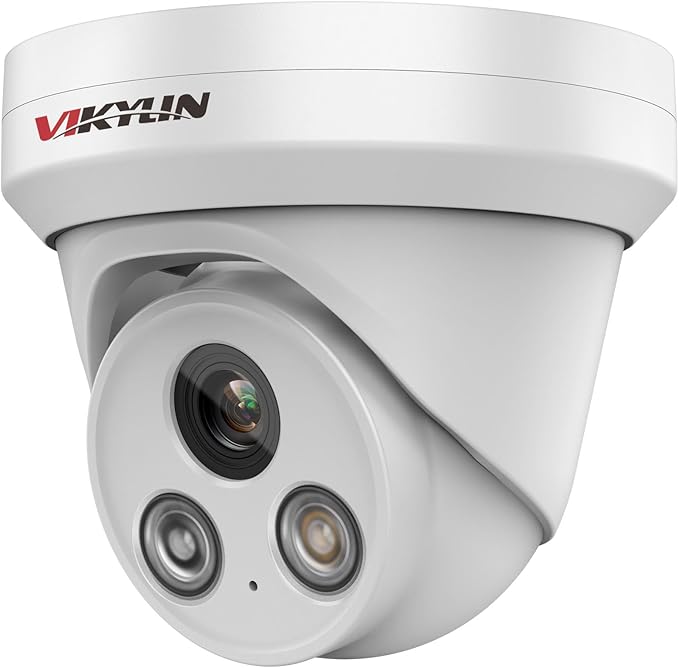 VIKYLIN 4K 8MP PoE IP Camera Outdoor, Smart Dual Light with AI Color Night Vision, Human/Vehicle Detection, 2.8mm Lens Wide Angle, Full Metal Housing, Built-in Mic, 120dB WDR, IP67NDAA Compliant