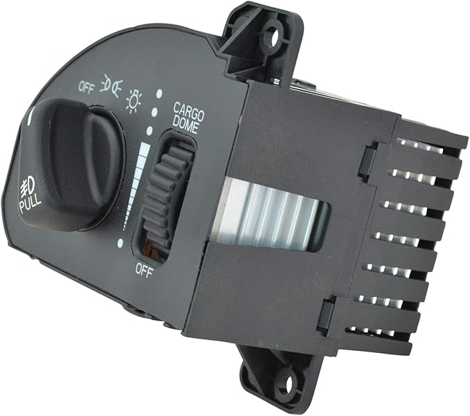 TRQ Headlight Switch with Cargo Light and Fog Lights Compatible with 1999-2001 Ram 1500/2500/3500 1999-2000 Dodge Dakota