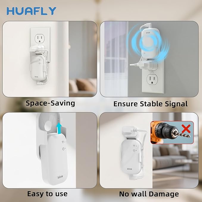 Huafly Outlet Wall Mount for Blink Sync Module Core, Outdoor&Indoor Blink Sync Module Mount No Drilling No Messy