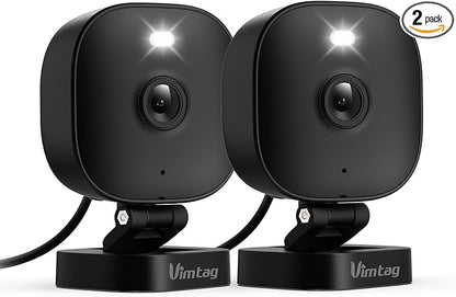VIMTAG 2.5K Security Camera Indoor/Outdoor, Cameras for Home Security with Color Night Vision, AI Human Detection, Spotlight/Siren, Pet/Baby Monitor, IP66, 2-Way Audio,Compatible with Alexa, Wired