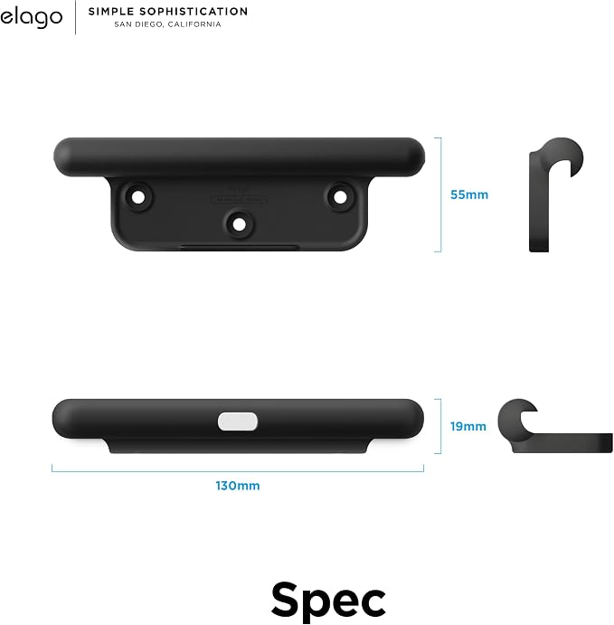 elago Home Hub Mount for iPad mini/Air/Pro | [iPad Wall Mount] [Homekit Mount] [Easy Installation] [Scratch-Free] [Cable Management Included] [Black]