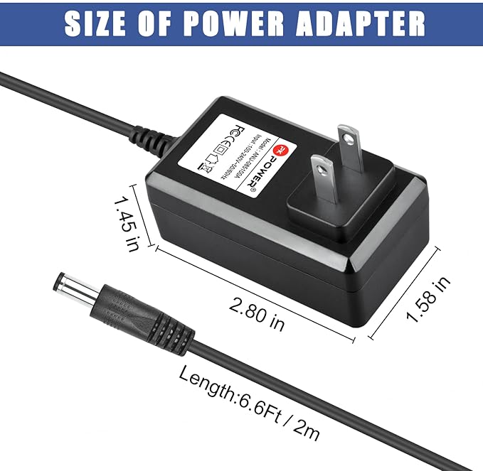 PKPOWER 12V AC DC Adapter Replacement Power Adapter Charger and 1 to 4 Splitter Cable for Lorex Fusion 4K/2K Camera C842 C844 C832AWB C836AWB C842AFL C848AFL, Power Supply for Q-See QSDS4122 QS-POWER4