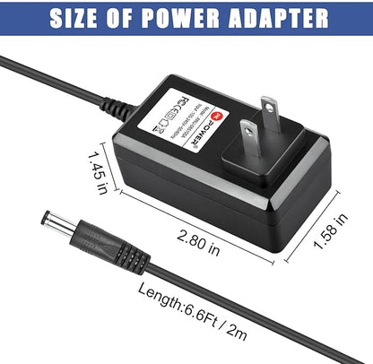PKPOWER 12V AC DC Adapter Replacement Power Adapter Charger and 1 to 4 Splitter Cable for Lorex Fusion 4K/2K Camera C842 C844 C832AWB C836AWB C842AFL C848AFL, Power Supply for Q-See QSDS4122 QS-POWER4