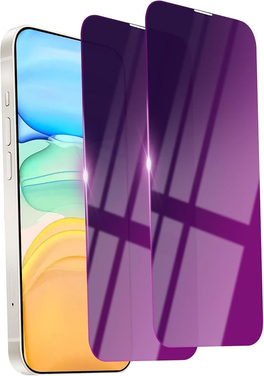 2 Pack Privacy Screen Protector for iPhone 11/XR Tempered Glass 6.1'' Private Saver Anti-Spy Anti-Blue Light Eye Protection Anti-Scratch Full Coverage No Bubble