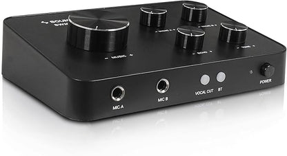 Sound Town 16 Channels Wireless Microphone Karaoke Mixer System, Supports HD ARC, Optical (Toslink), Smart TV, Media Box, PC, Bluetooth, Soundbar, Receiver, AUX (SWM15-PROS)