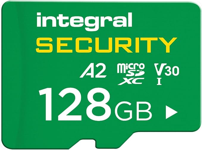 Integral 128GB High Endurance microSD Card, UHS-I V30 U3 A2, 4K for CCTV, Dash Cams, Home Security, Baby Monitors & Body cams, Up to 24 Hours Overwrite and 24,000 Hours Continuous Recording