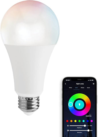 Satco S11287 Starfish WiFi-Control A21 LED Color-Changing and Tunable White Smart Light Bulb, 13 Watts, 2700K-5000K