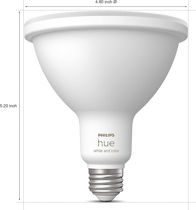 Philips Hue Smart 100W PAR38 LED Bulb & Bridge - Unlock The Full Potential of Hue - Multi-Room and Out-of-Home Control - Create Automations and Zones