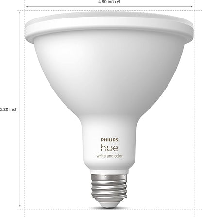Philips Hue Smart 100W PAR38 LED Bulb & Bridge - Unlock The Full Potential of Hue - Multi-Room and Out-of-Home Control - Create Automations and Zones