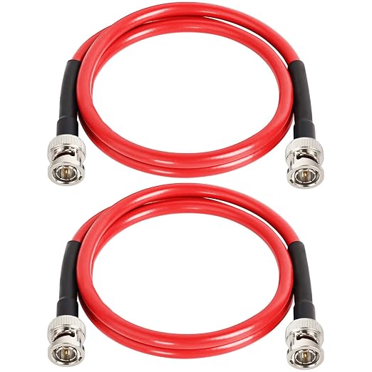 XRDS -RF SDI Cable 2FT 2PCS, BNC Digital Video Cable 75 Ohm RG59 BNC Male Cables for 4K 1080P 3G/6G HD SDI Camera Monitor Recorder