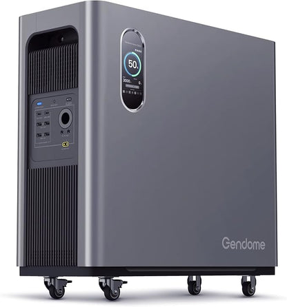 Gendome Portable Power Station Home3000, 3072Wh LiFePO₄ Battery, 3000W AC/140W USB-C Output, 17 Output Ports, Power Station for Home Use RVs Camping Emergencies